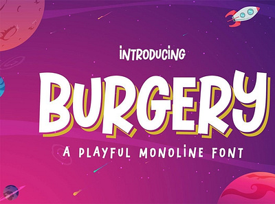 Burgery - A Playful Font comicfont digitalart displayfont typeface typography