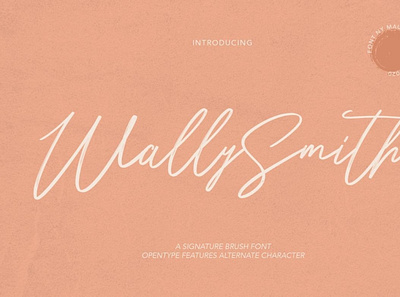 Wally Smith Signature Brush Font digitalart font handwrittenfont scriptfont typography