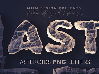 Asteroids - 3D Lettering 3d digitalart lettering typography