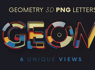 Geometry - 3D Lettering 3d digitalart lettering typography