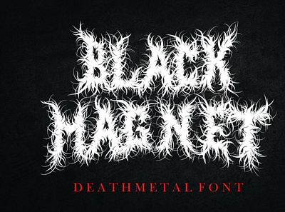 Black Magnet digitalart font scaryfont typography