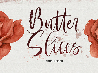 Butter Slices - Brush Font brushfont font handwrittenfont typeface typography