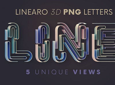 Linearo - 3D Lettering 3dfont lettering typeface typography