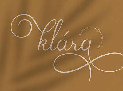 Klara | Beauty Calligraphy Font calligraphy handwrittenfont scriptfont typography