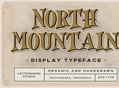 North Mountain - Display Typeface displayfont font typeface typography