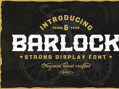 Barlock - Strong Display Font displayfont font retrofont typeface typography