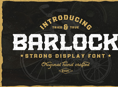 Barlock - Strong Display Font displayfont font retrofont typeface typography