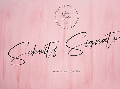 Schwitz Signature digitalart font handwrittenfont scriptfont typography