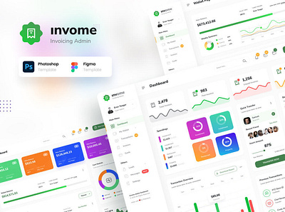 Invome - Invoicing Admin Dashboard admin dashboard template website webtemplate