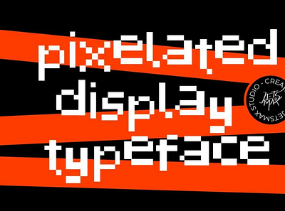 Pixelated Display Font font pixelfont typeface typography