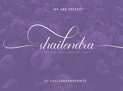 Shailendra calligraphy font handwrittenfont scriptfont typography