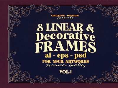 8 Decorative & Linear Frames decorative digitalart frames ornamentals