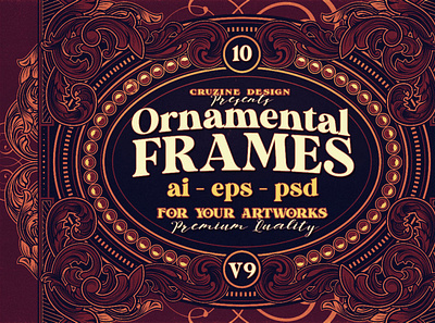 10 Frames Vol.9 - Victorian Ornament decoratives digitalart frames ornamentals vintage