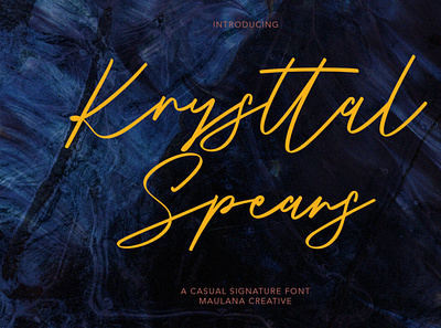 Krysttal Spears Casual Signature Font font handwrittenfont typeface typography