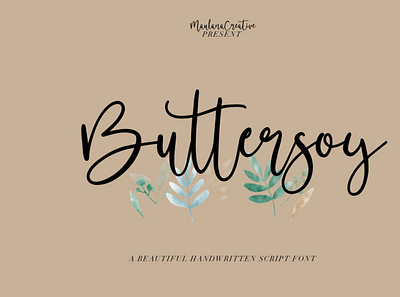 Buttersoy Script Font digitalart handwrittenfont scriptfont typography