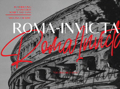 Roma Invicta Font Duo Script Sans font handwrittenfont sansserif typeface typography