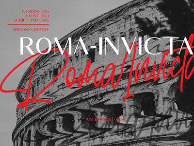 Roma Invicta Font Duo Script Sans