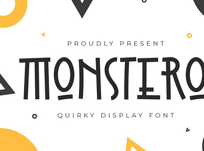 Monstero - Quirky Display Font displayfont font typeface typography
