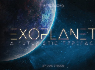 EXOPLANET - Futuristic Font font futurusticfont scififont typeface typography