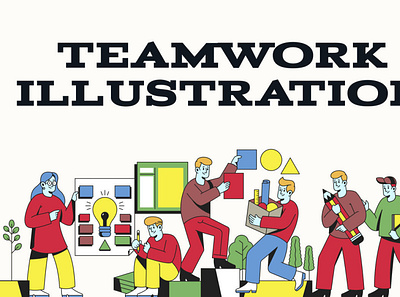 Team Work Illustration Collection digitalart illustrations teamwork