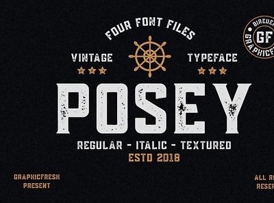 Posey - Vintage Type displayfont font typeface typography vintagefont