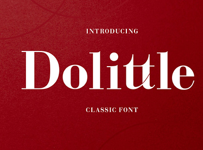 Dolettle Serif Font digitalart font seriffont typography