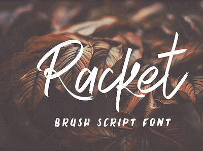 Racket Brush Script font handwrittenfont scriptfont typeface typography