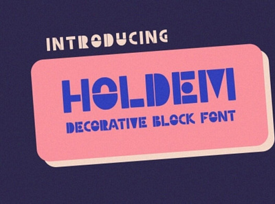 Holdem - Display Block Font displayfont font typeface typography