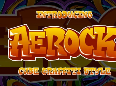 Aerock - Layered Graffiti Style font graffiti graffitifont typeface typography