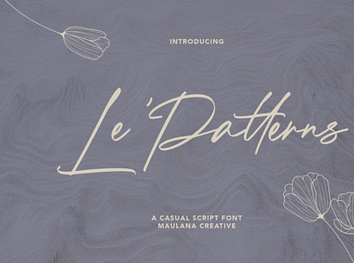 Le Patterns Script Font font handwrittenfont scriptfont typography