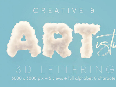 Foam or Cloud - 3D Lettering 3d digitalart lettering typography