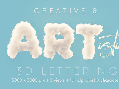 Foam or Cloud - 3D Lettering