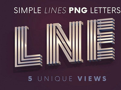 Simple Lines - 3D Lettering 3d digitalart lettering typography