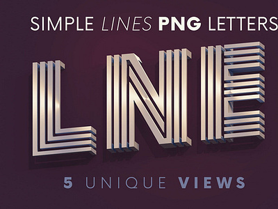 Simple Lines - 3D Lettering