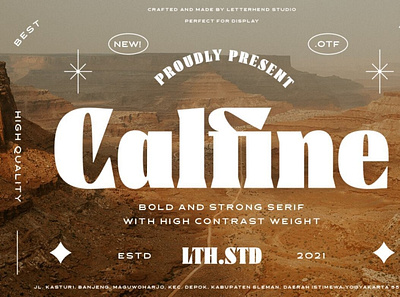 Calfine - Bold Serif font seriffont typeface typography