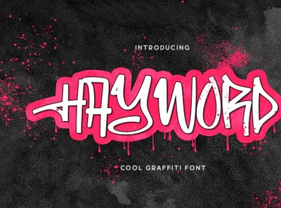 Hayword - a Graffiti Style font graffiti typeface typography