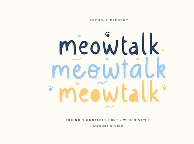 Meowtalk font handwrittenfont scriptfont typography