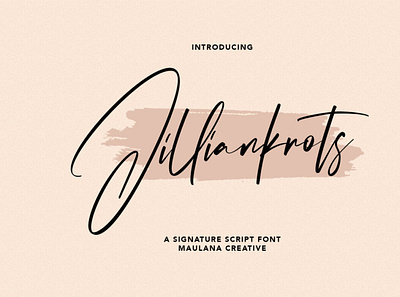 Jilliankrots Signature Font handwrittenfont scriptfont signaturefont typography