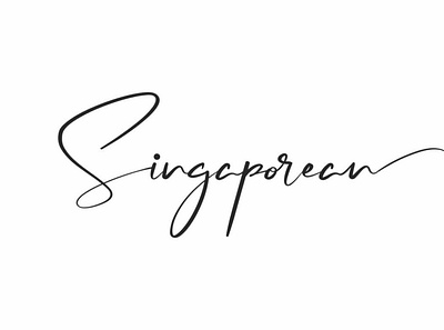 Singaporean font handwrittenfont scriptfont typeface typography