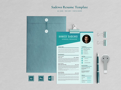 Professional Resume Sadewo digitalart print resume template