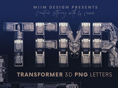 Transformer - 3D Lettering 3d digitalart lettering typeface typography