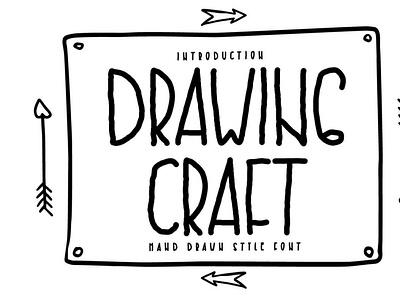 Drawing Craft - Hand drawn font digitalart font handwrittenfont scriptfont typography