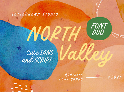 North Valley - Cute Sans and Script font handwrittenfont scriptfont typeface typography