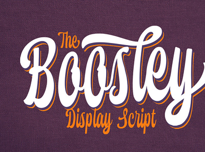 Boosley - Display Script displayfont font typeface typography