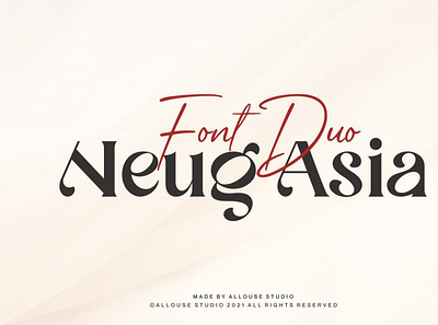 Neug Asia - Two Styles displayfont font typeface typography