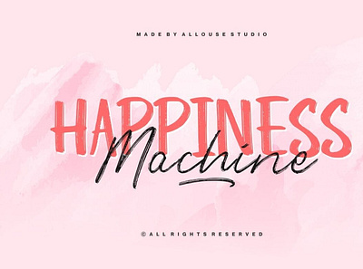 Happiness Machine brushfont handwrittenfont scriptfont typography