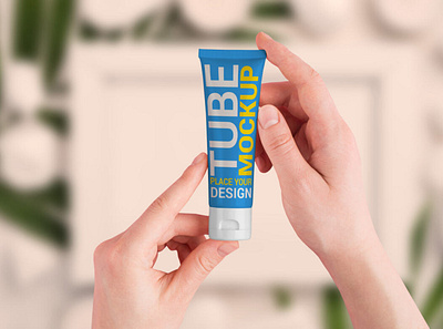 Realistic Cosmetics Cream Tube Mockup mockup template tube