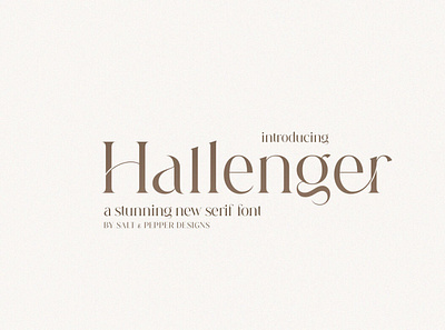 Hallenger Serif Font font seriffont typeface typography