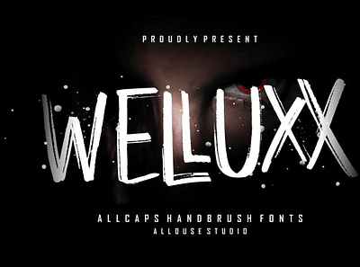 WELLUXX - Allcaps Handbrush Font brushfont font handwrittenfont scriptfont typography
