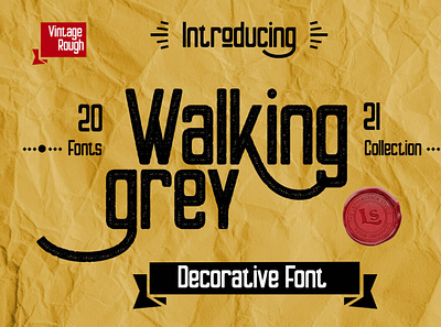 Walking Grey font retrofont typeface typography